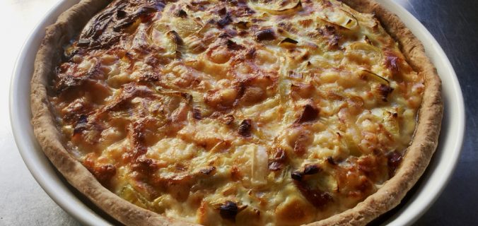 quiche aux poireaux gruyère