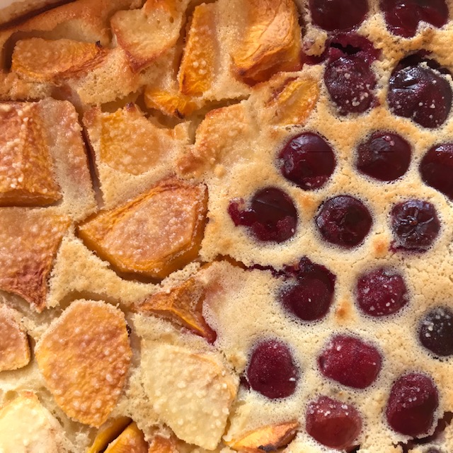 clafoutis cerises et pêches