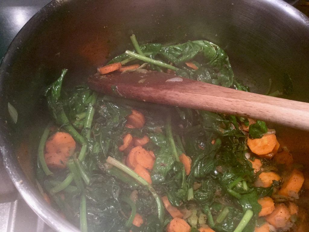 recette épinards et pois chiches épicés