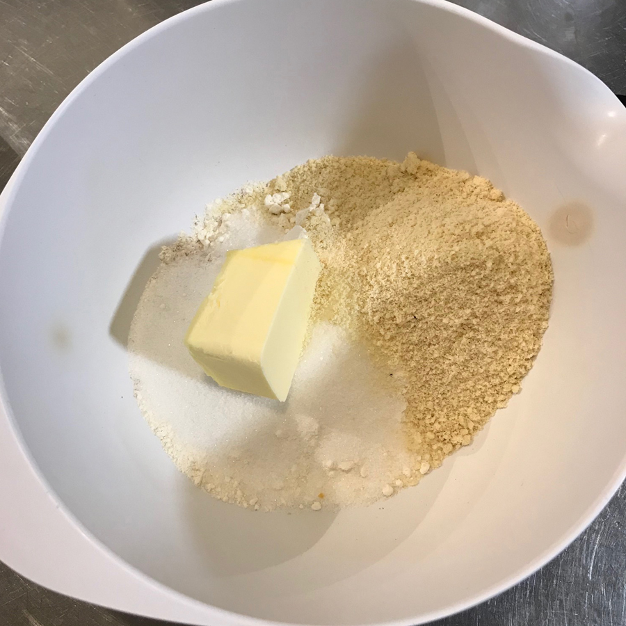 préparation du crumble