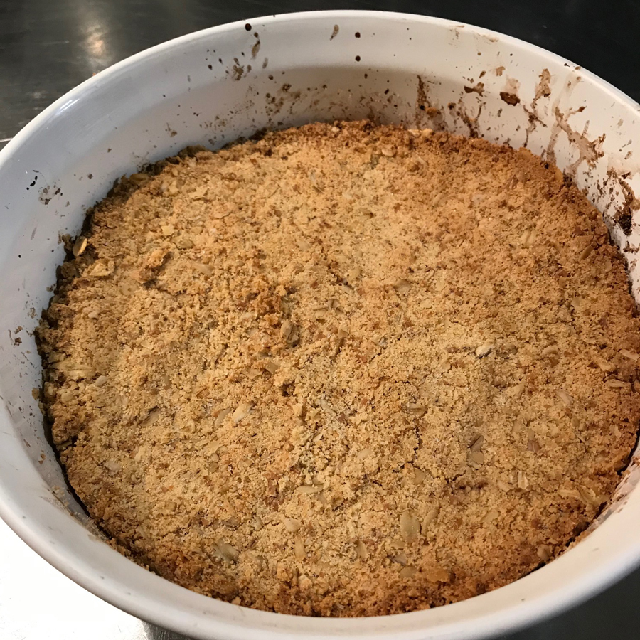 crumble pommes et fruits rouges